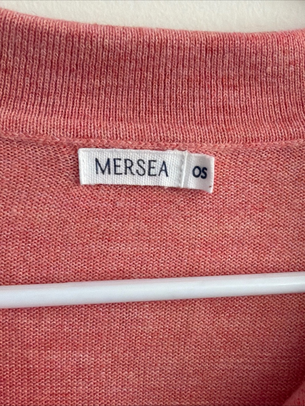 MerSea Catalina Polo Sweater Women’s OS One Size Coral V Neck Collar Coastal - Picture 6 of 10